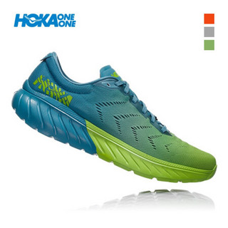 HOKA ONE ONE男马赫竞速型公路跑鞋Mach2轻便减震透气训练运动鞋 风暴蓝 / 酸橙绿 US 11.5 /295mm