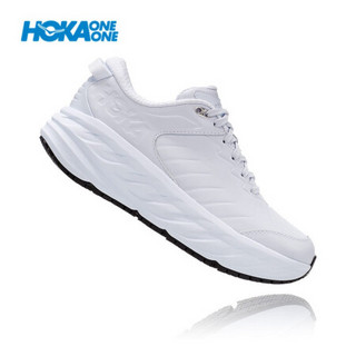HOKA ONE ONE女邦代SR休闲鞋健步鞋Bondi SR舒适轻便皮革运动鞋 白色/白色 US 5/ 220mm