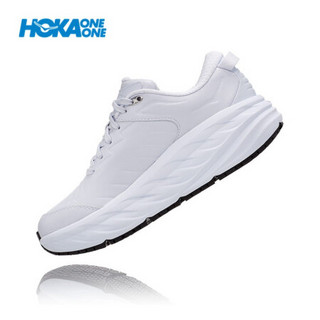 HOKA ONE ONE女邦代SR休闲鞋健步鞋Bondi SR舒适轻便皮革运动鞋 白色/白色 US 5/ 220mm