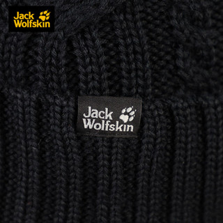 JS Jack Wolfskin/狼爪官方男帽女帽秋冬户外防风保暖毛线针织帽1905091 1905091-6000/黑色 FREE