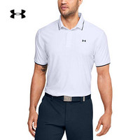 安德玛官方UA Playoff Pique男子运动Polo衫Under Armour1345459 白色101 M