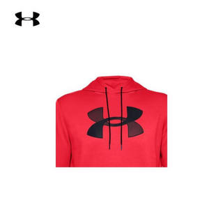 安德玛官方UA Big Logo男子抓绒连帽运动卫衣Under Armour1357085 红色600 3XL