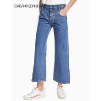 CK JEANS 2020秋冬款女装 时尚纯棉阔腿版休闲牛仔裤 J215103 1AA-蓝色 27