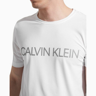 CK PERFORMANCE 2020春夏款男装 合身针织运动短袖T恤4MS0K104 100-白色 S