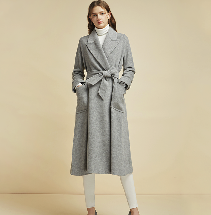 YANXUAN 网易严选 女士羊毛羊绒大衣 灰色 S