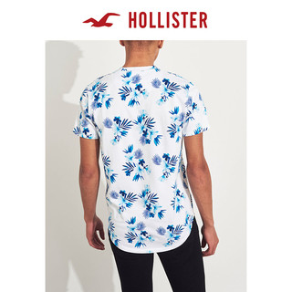 Hollister春季潮流弧形下摆碎花宽松休闲短袖T恤 男 259853-1