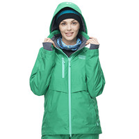 Running river奔流极限 女式防水透气专业双板自由式滑雪服夹克上衣N6414 绿色568 S-36