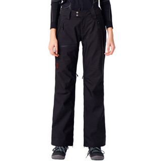 Running river奔流极限 防风防水透气专业款女式单板滑雪裤O7481N薄 黑色095 XS/34