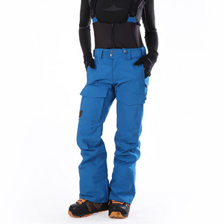 RUNNING RIVER 极限新款韩版防风防水透气专业款女式时尚微喇单板背带滑雪裤薄O7502N 深紫色390 XS/34
