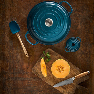 LE CREUSET 酷彩 铸铁圆形汤锅 26cm 蓝绿色