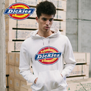 Dickies 多色logo印花连帽卫衣毛圈布棉面料卫衣男DK006863 白色 S