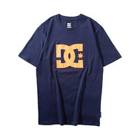 DCSHOECOUSA 男士春夏圆领套头T恤运动休闲短袖衫GDYZT19216-NLS0 蓝夹色-NLS0 L