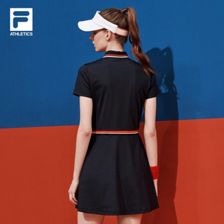 FILA 斐乐官方女子连衣裙 2020夏季新款时尚休闲运动裙网球裙女裙 RD宝蓝-NV 170/88A/L