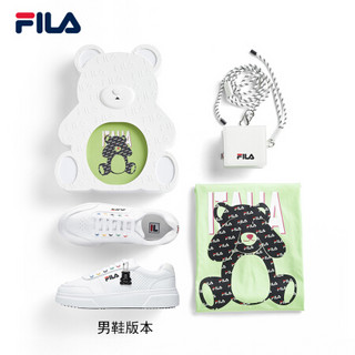 FILA 斐乐官方情侣鞋短袖T恤男女王丽坤同款#集美萌宠#限量定制礼盒 荧光香水绿-情侣款-XXL 36 女鞋