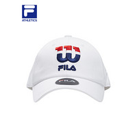 FILA × Wilson 斐乐情侣棒球帽 2020秋季新款休闲时尚街头棒球帽 玉石白-WT XS