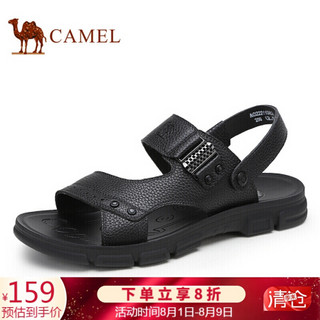 骆驼（CAMEL） 商务休闲凉鞋男耐磨时尚透气沙滩鞋 A022211082 黑色 41