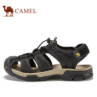 骆驼（CAMEL） 休闲凉鞋男士百搭包头舒适防滑沙滩鞋 A022396562 黑色 39