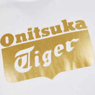 Onitsuka Tiger鬼塚虎男女短袖圆领休闲T恤  2183A247-003 白色 M