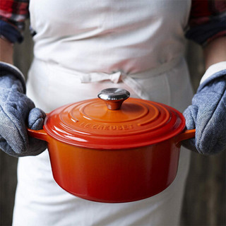 LE CREUSET 酷彩 铸铁圆形汤锅 24cm 橘色