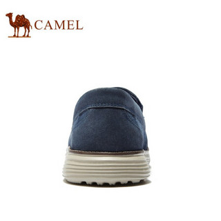 骆驼（CAMEL） 帆布鞋百搭休闲商务低帮套脚男乐福潮鞋男 A032307640 深蓝/草灰 40