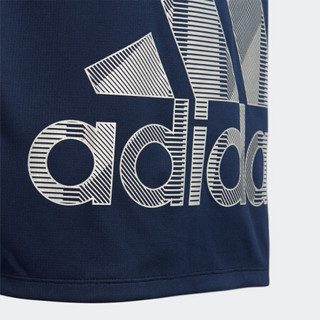 阿迪达斯官方 adidas B TR TEE1  BIG 大童训练短袖上衣DU9754 学院藏青蓝 164CM