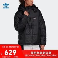 阿迪达斯官网 adidas 三叶草 VOCAL O JKT 男装冬季棉服ED8795 黑 XS(参考身高:167~172CM)