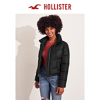 Hollister春季宽松短款立领男友风保暖服夹克 女 300850-1