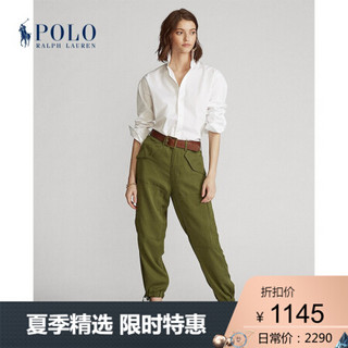 Ralph Lauren/拉夫劳伦女装 2020年春季斜纹布工装裤21130 300-绿色 4