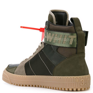 OFF-WHITE OMIA102R19800001 男士皮革高帮鞋运动鞋、