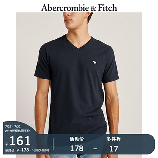 Abercrombie＆Fitch男装 潮流V领上衣潮牌短袖T恤 303103-1 AF