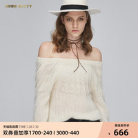 Miss Sixty系带宽松外穿长袖毛织套头衫毛衣女683RJ2080000