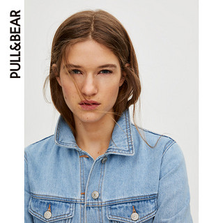 PULL&BEAR 女士短外套纯棉休闲牛仔外套女2020夏季新款 05710336 S 蓝色