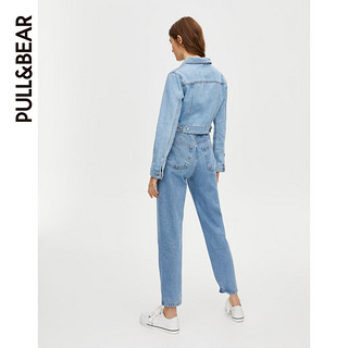 PULL&BEAR 女士短外套纯棉休闲牛仔外套女2020夏季新款 05710336 S 蓝色