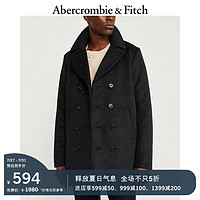 Abercrombie＆Fitch男装 羊毛混纺双排扣大衣 301715-1 AF