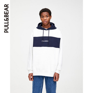 PULL&BEAR 卫衣男连帽基本款刺绣标志运动衫夏款 09596516 S 白色