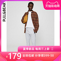 PULL&BEAR 裤子男韩版潮流基本款拉链细节慢跑长裤 05670503