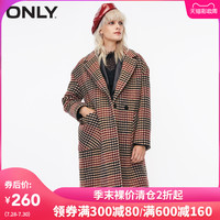 ONLY春季新款含羊毛格纹毛呢外套女|11834S541