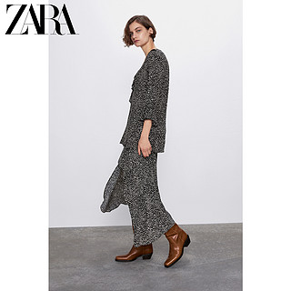 ZARA【打折】女装 叠层装饰印花裙 09878063093 M (170/70A) 黑色 / 裸色