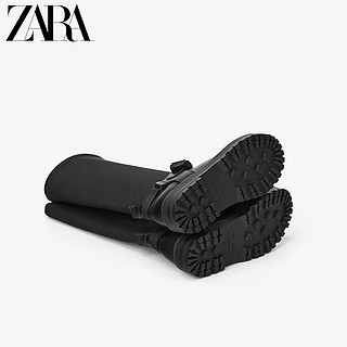 ZARA【打折】童鞋女童  黑色带扣高筒软底长靴 13006003040 39 (250/77) - 24,9 cm 黑色