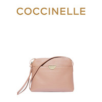 限定款COCCINELLE/可奇奈尔HALF女士牛皮斜挎包单肩包贝壳包