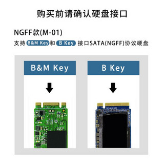 联想(Lenovo) M.2 NGFF 移动硬盘盒 Type-C3.1接口SSD固态硬盘外置盒笔记本电脑全铝外壳 M-01