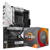 玩家国度ROG STRIX B550-A GAMING吹雪主板+AMD 锐龙5 3600XT CPU处理器 板U套装 CPU主板套装