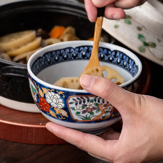 美浓烧 Mino Yaki） 日本进口陶瓷碗  饭碗 日式创意甜品碗 有田窑日本进口碗 金彩古伊