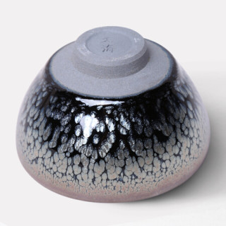 商品隐庐 钟霞大师出品 文海建盏银油滴鹧鸪斑福临杯手工精品茶盏主人