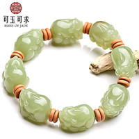 可玉可求 和田玉手链 男士青黄玉貔貅手串 玉石手链 款一 D0201y