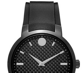 MOVADO 摩凡陀 GRAVITY系列 0606849 男士时装腕表 42mm 黑色 黑色 橡胶