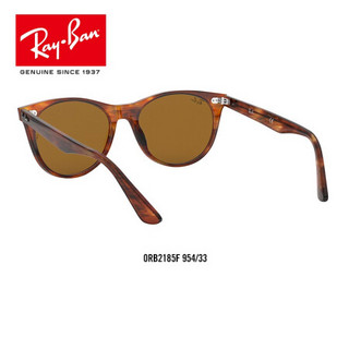 RayBan 雷朋春夏新款太阳镜男女款板材轻质舒适墨镜0RB2185F 954/33雪茄棕色镜框棕色镜片 尺寸55