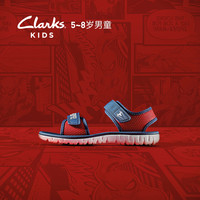 clarks其乐童鞋漫威联名款蜘蛛侠男童5-8岁沙滩露趾凉鞋