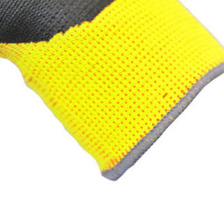 3M 丁腈耐磨涂层 劳保手套 防滑工作手套舒 适透气线棉手套 黄色 L