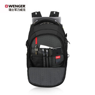 瑞士军刀（Wenger）商务双肩包15.6英寸笔记本电脑超大容量防泼水BB1095.200691 黑色